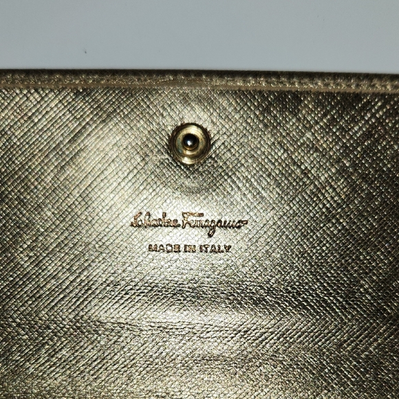 Salvatore Farragamo Metallic Gold Long Wallet - Picture 7 of 15